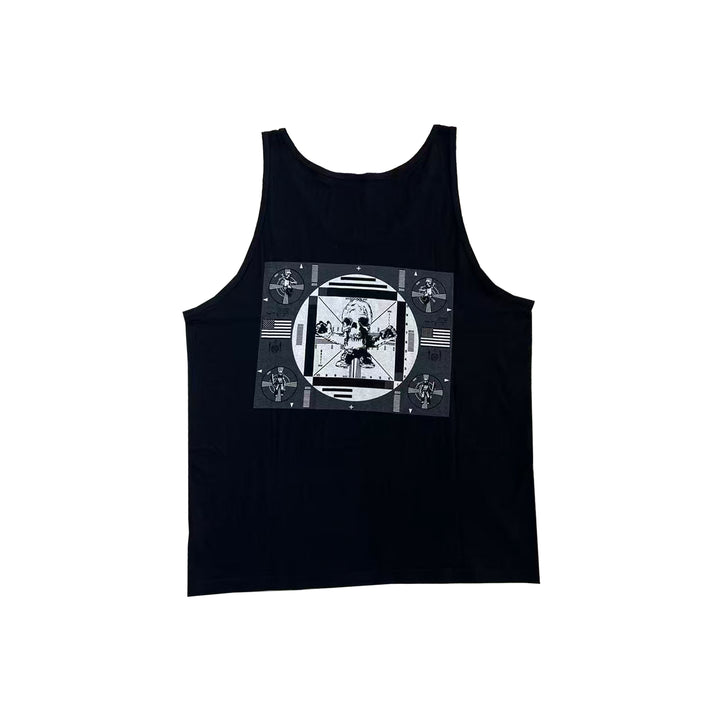 Chrome Hearts Foti Horseshoe Skull TV Channel Black Tank Top