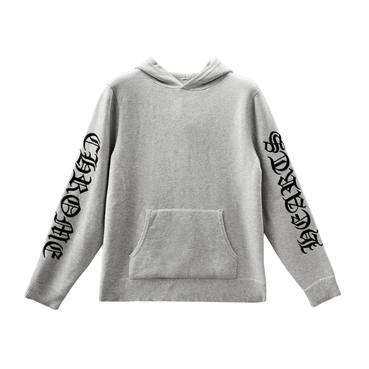 Chrome Hearts Cashmere Embroidered Grey Sweater Pullover Hoodie