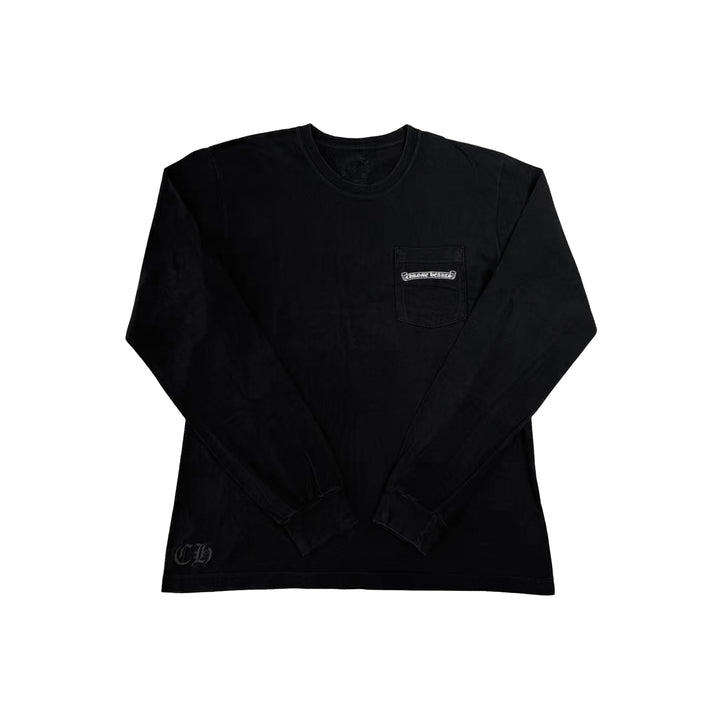 Chrome Hearts Black USA Script Long Sleeve Tee