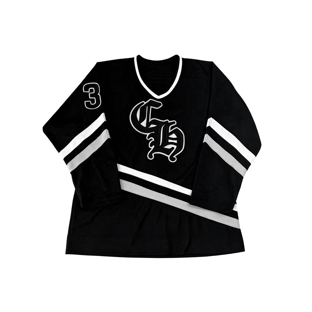 Chrome Hearts Silver Embellished Cross Patch Hockey Jersey