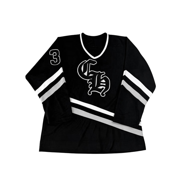 Chrome Hearts Silver Embellished Cross Patch Hockey Jersey