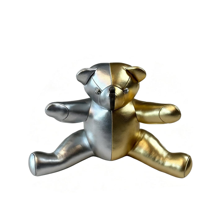 Chrome Hearts Gold & Silver Leather Teddy Bear