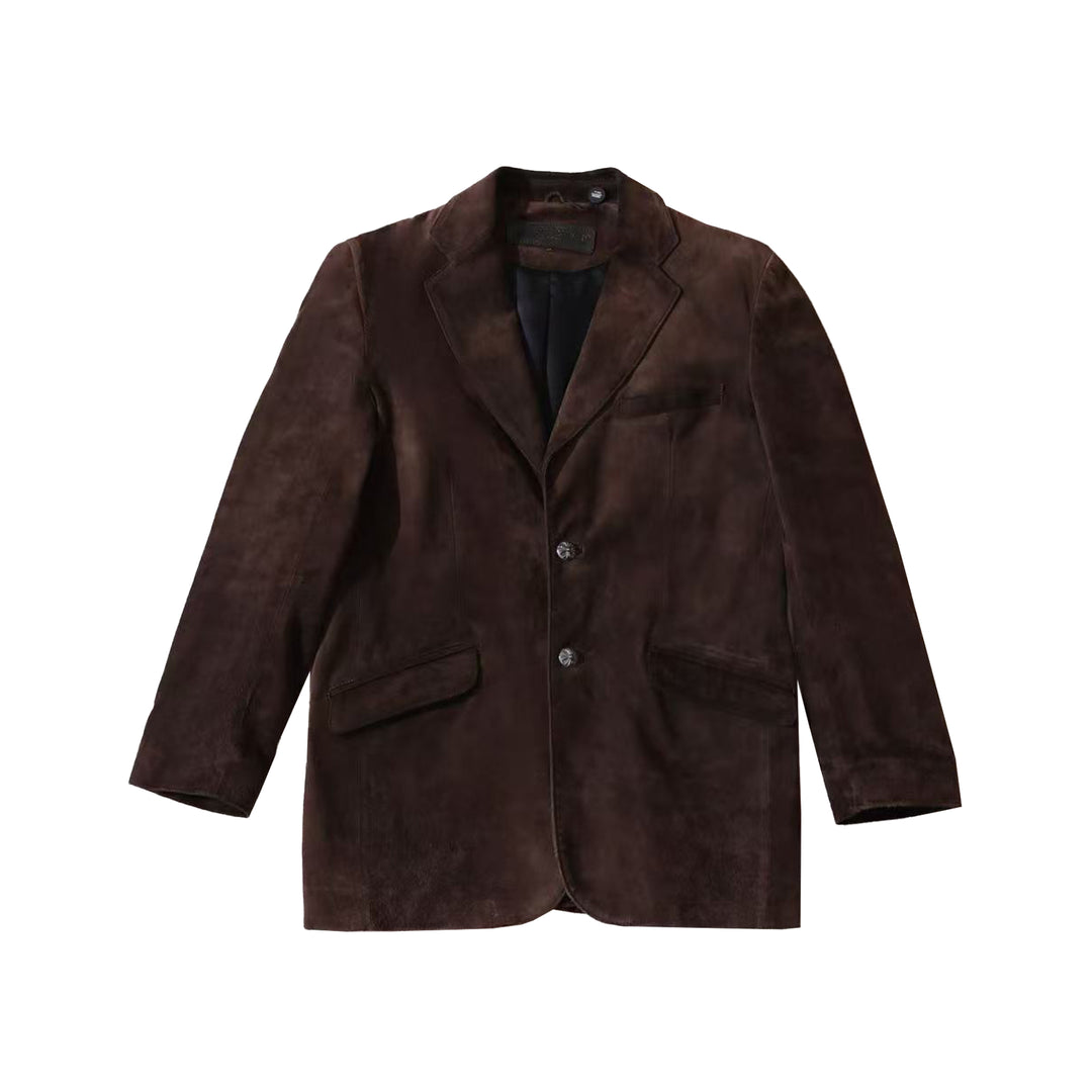 Chrome Hearts Suede Leather Browm Blazer Jacket