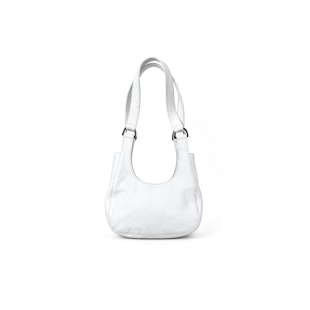 Chrome Hearts White Leather Star Patch Shoulder Hobo Underarm Bag