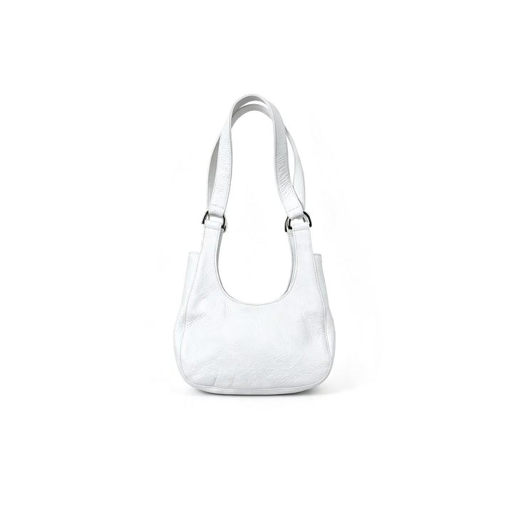 Chrome Hearts White Leather Star Patch Shoulder Hobo Underarm Bag