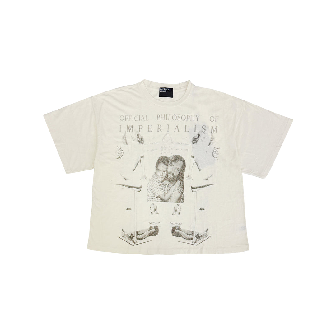 Enfants Riches Déprimés Philosophy Of Imperialism Faded White Short Sleeve Tee