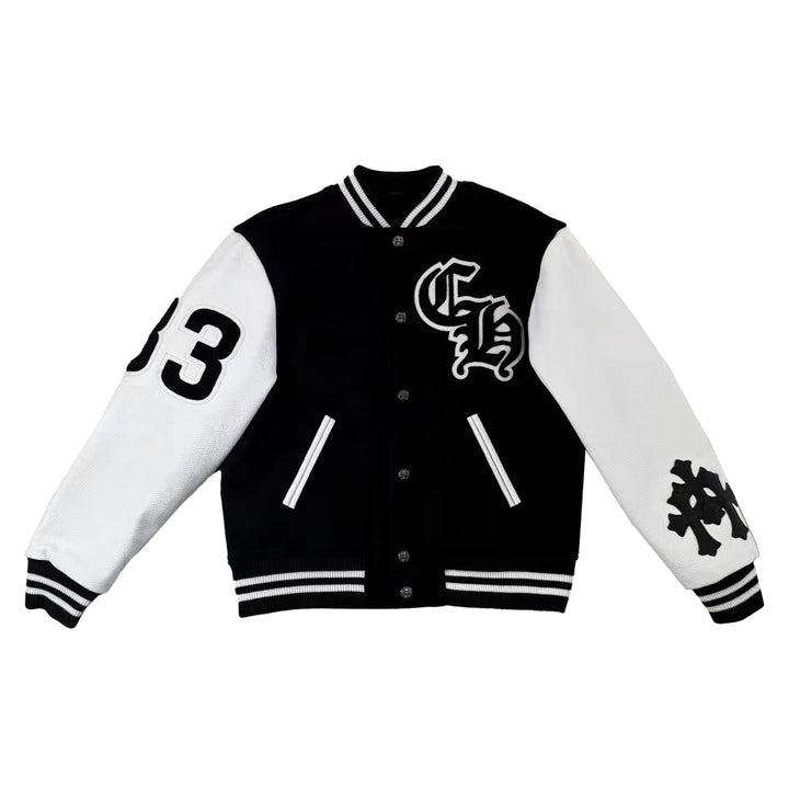 Chrome Hearts Cashmere Eagle Patch Varsity Jacket
