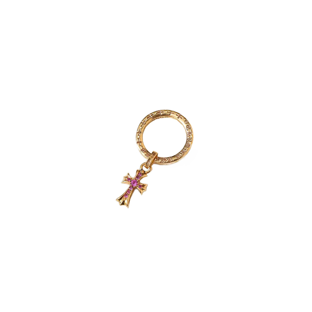 Chrome Hearts 22K Gold Pink Saph Babyfat Charm NTFL Ring