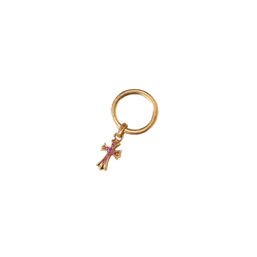 Chrome Hearts 22K Gold Pink Saph Babyfat Charm NTFL Ring