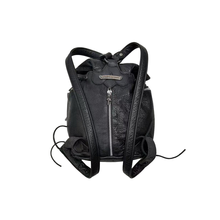 Chrome Hearts Mini Filigree Cross Black Leather Backpack