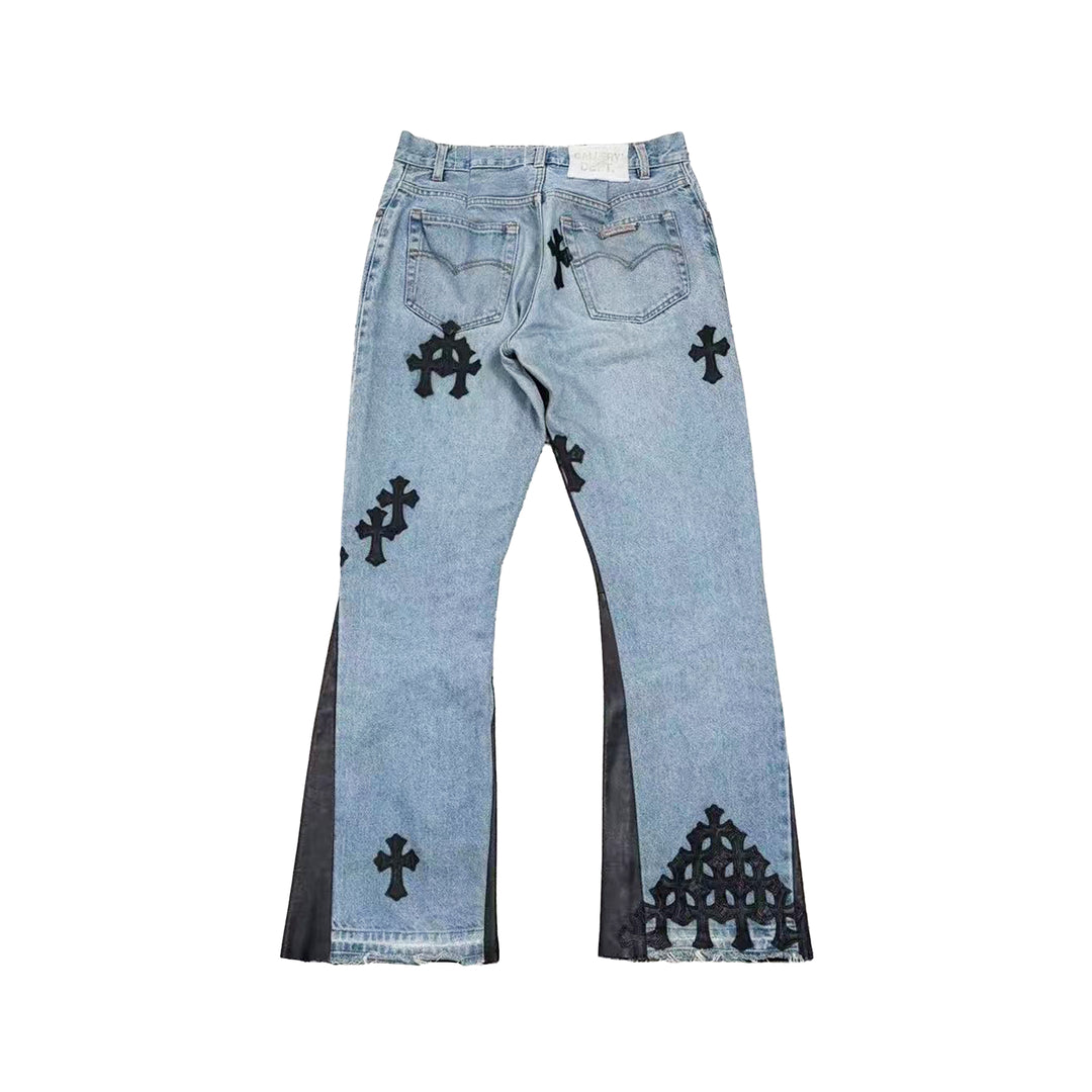 Chrome Hearts 1of1 Levi's 501 Gallery Dept. Black Cross Patch Jeans