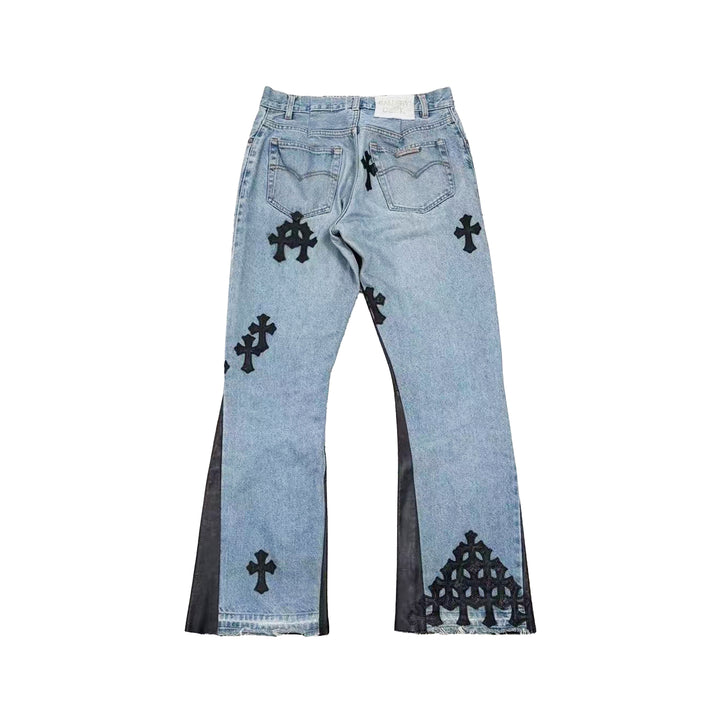 Chrome Hearts 1of1 Levi's 501 Gallery Dept. Black Cross Patch Jeans