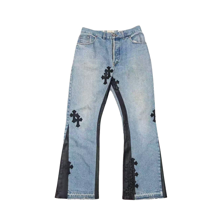 Chrome Hearts 1of1 Levi's 501 Gallery Dept. Black Cross Patch Jeans