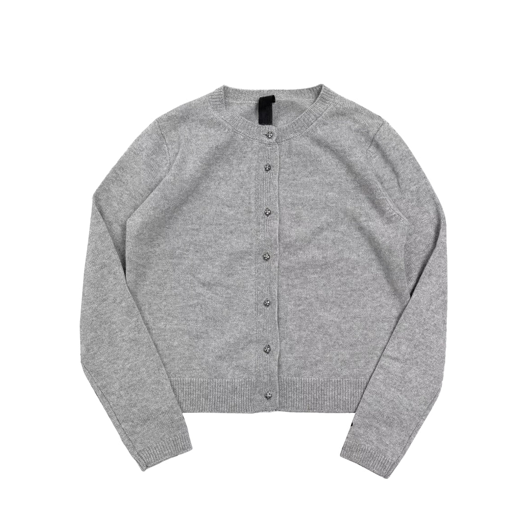 Chrome Hearts Grey Cashmere Cardigan Sweater