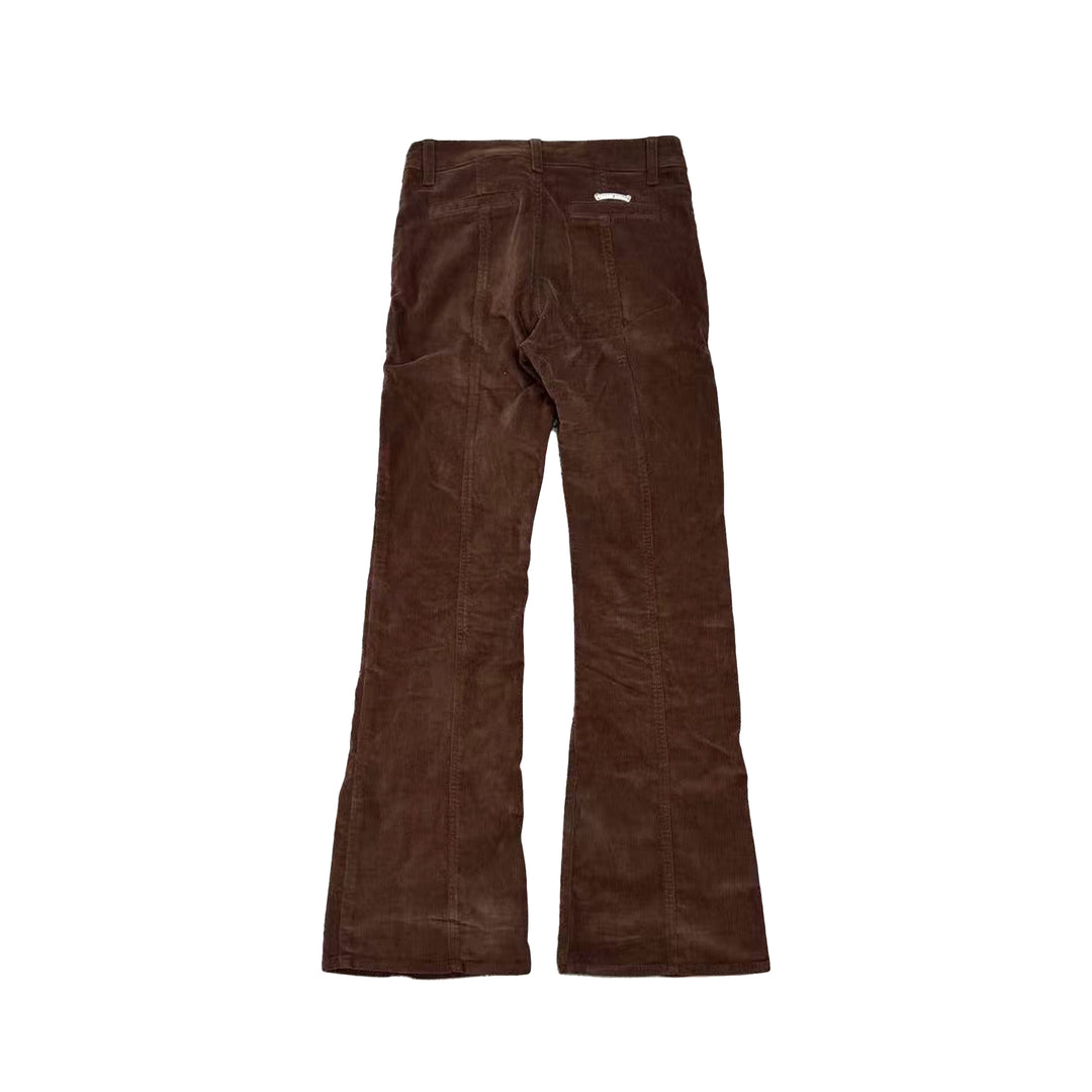 Chrome Hearts Women's Corduroy Brown Flared Pants