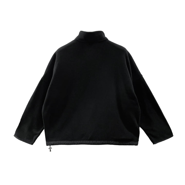 Chrome Hearts Scroll Cross Leather Patch Half Zip Fleece Sweatshirt