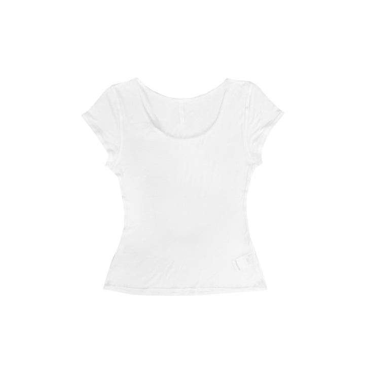 Chrome Hearts Mesh Silver Vine Heart Charm White Short Sleeve Tee