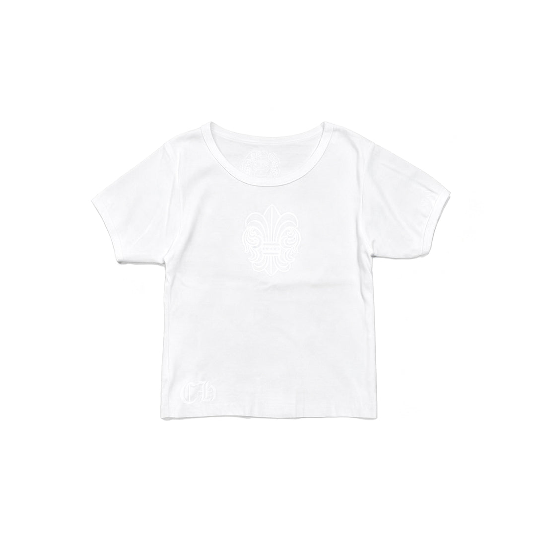 Chrome Hearts Cannes Exclusive Fleur White Short Sleeve Babytee