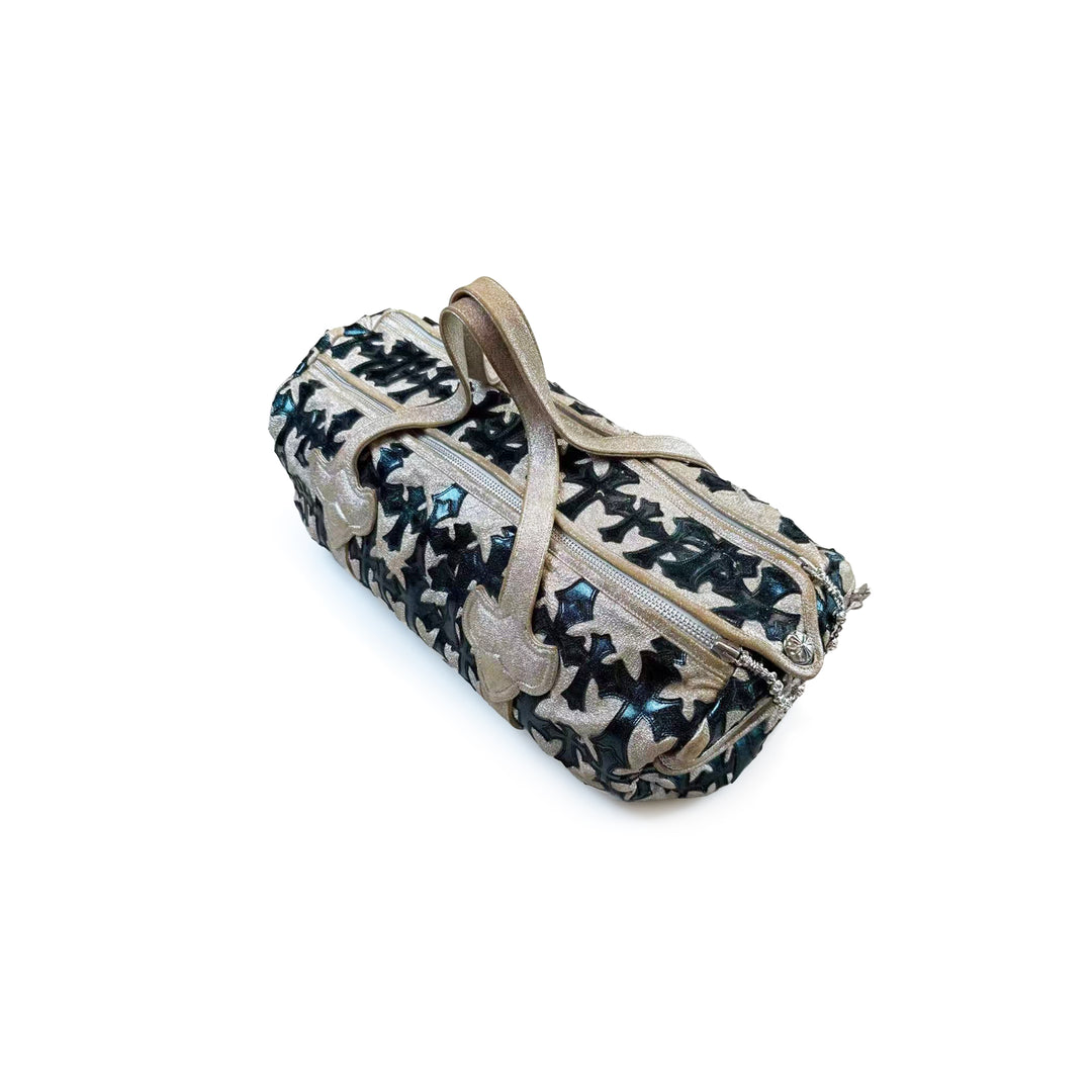 Chrome Hearts Galaxy Cross Patch Keepall Glitter Duffle Bag