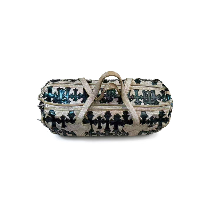 Chrome Hearts Galaxy Cross Patch Keepall Glitter Duffle Bag