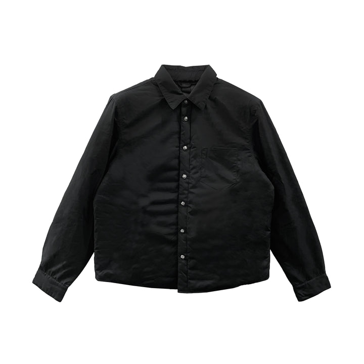 Chrome Hearts Cross Button Black Down Shirt Jacket