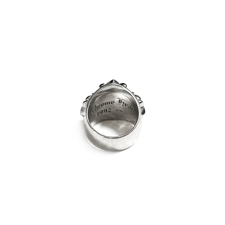 Chrome Hearts St.Barth Exclusive 18K White Gold Pink Saph Keeper Ring