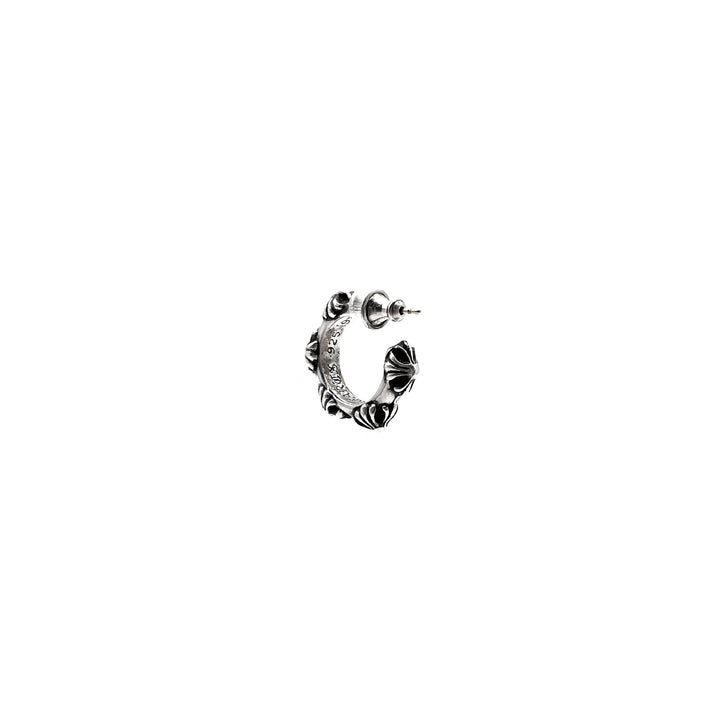 Chrome Hearts Silver SBT Cross Earring Hoop