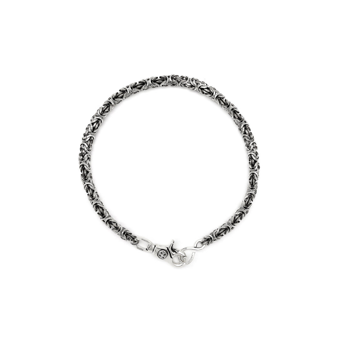 Chrome Hearts Silver Woven B Ring 1 Clip Wallet Chain