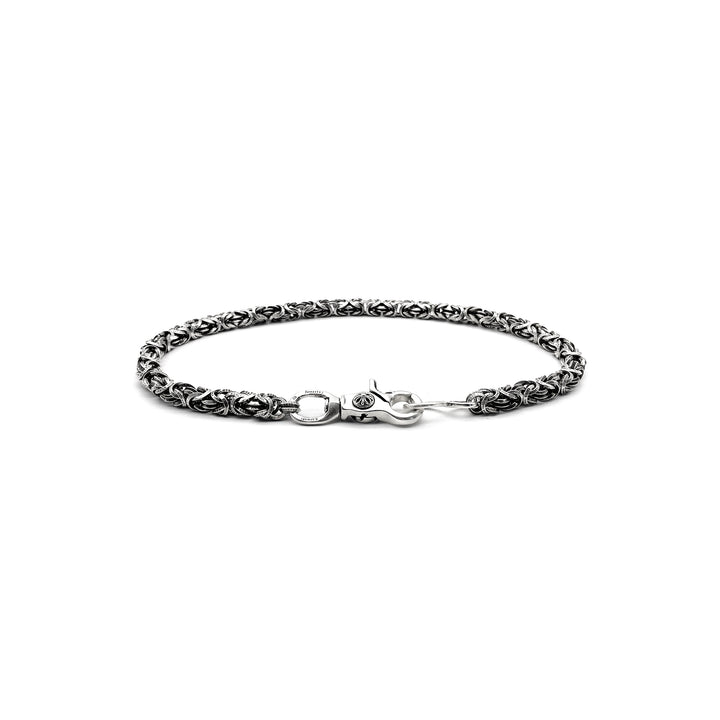 Chrome Hearts Silver Woven B Ring 1 Clip Wallet Chain