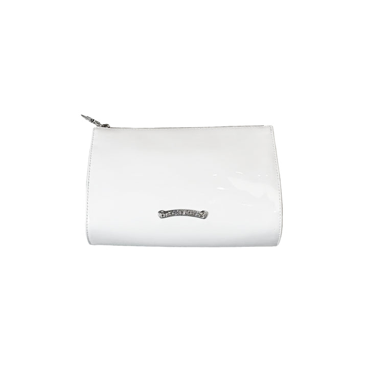 Chrome Hearts Cross Patch White Patent Zip Wallet