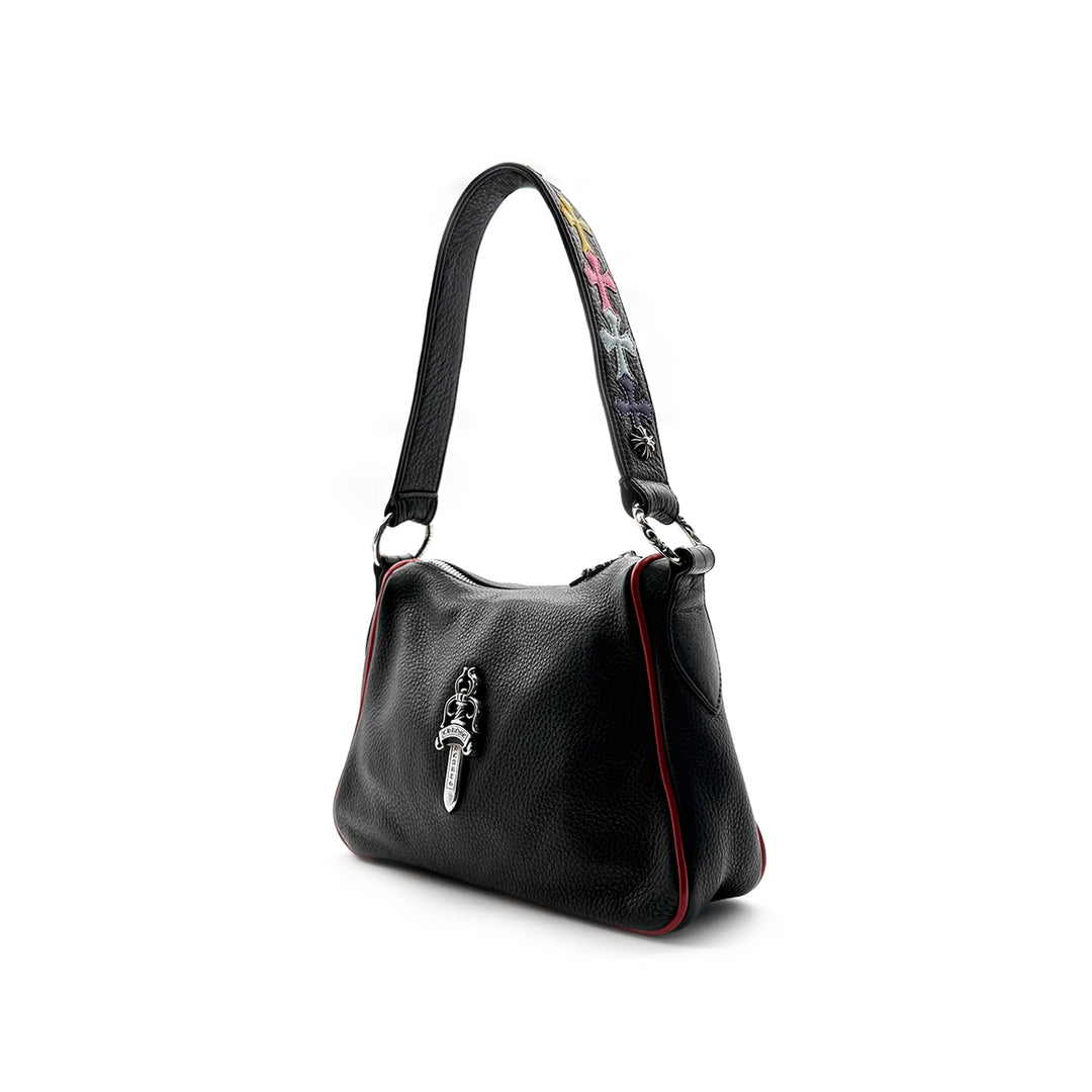 Chrome Hearts Dagger Multicolor Cross Patch Leather Black Chicken Nugget Bag