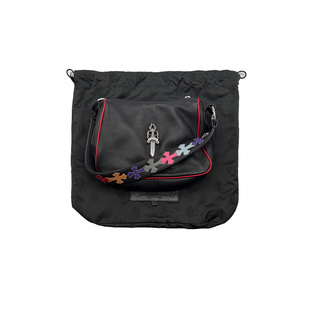 Chrome Hearts Dagger Multicolor Cross Patch Leather Black Chicken Nugget Bag