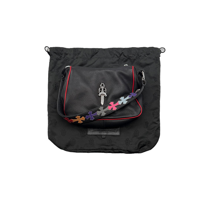 Chrome Hearts Dagger Multicolor Cross Patch Leather Black Chicken Nugget Bag
