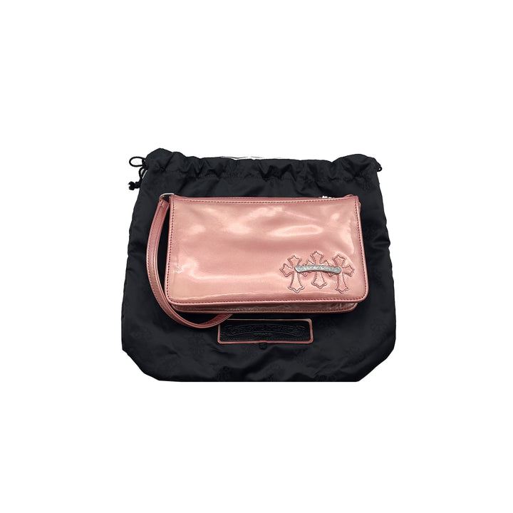 Chrome Hearts The Night Triple Cross Patch Pink Patent Shoulder Bag