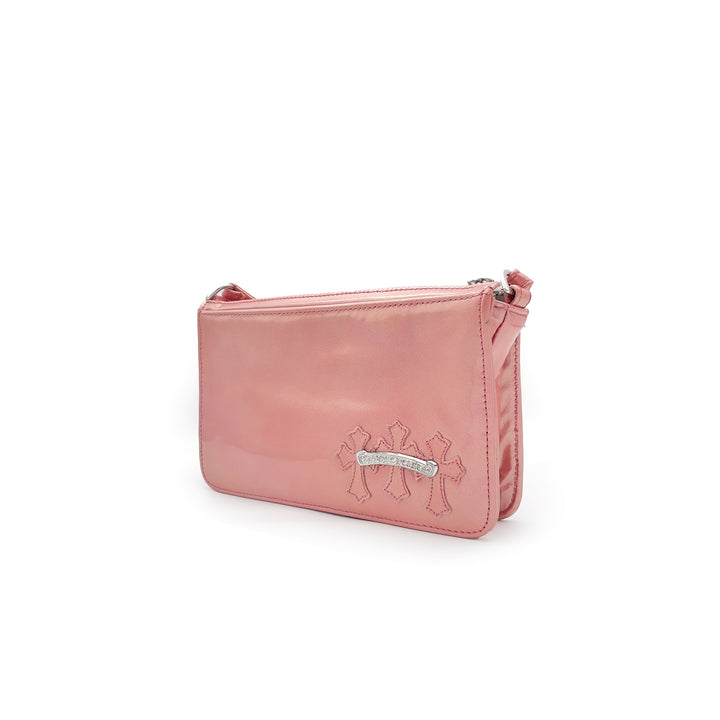 Chrome Hearts The Night Triple Cross Patch Pink Patent Shoulder Bag