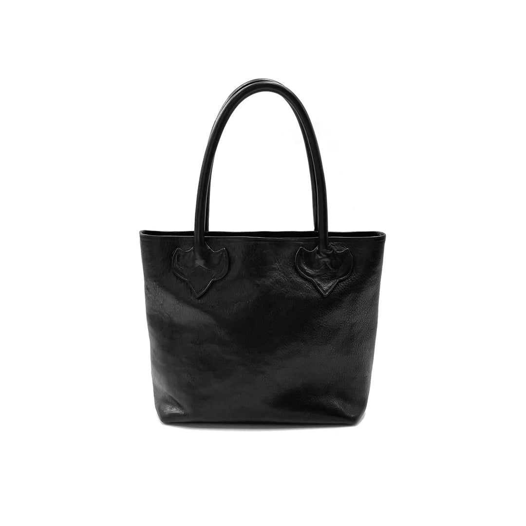 Chrome Hearts Cross Patch Leather Black Tote Bag