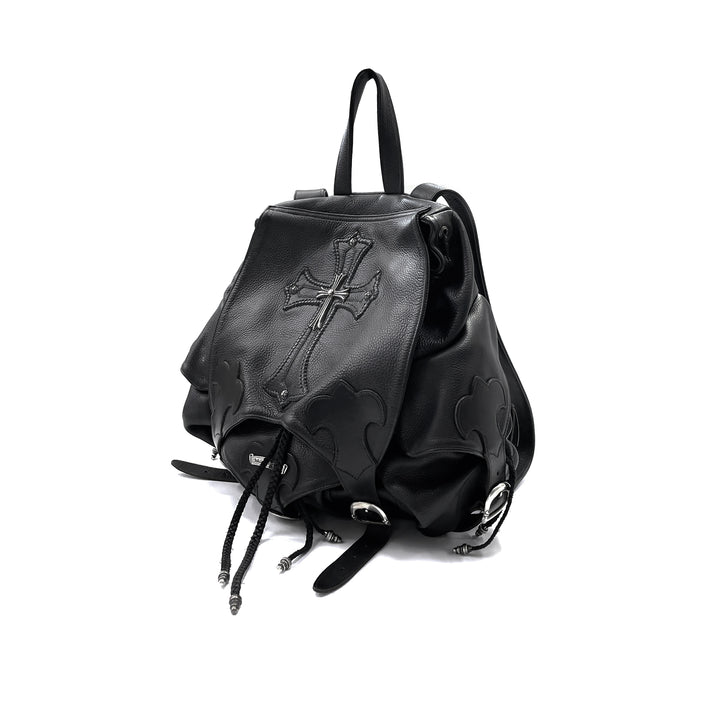 Chrome Hearts Sliver Cross Gunslinger Leather Backpack