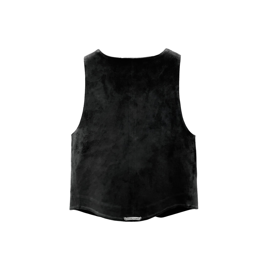 Chrome Hearts Suede Black Vest