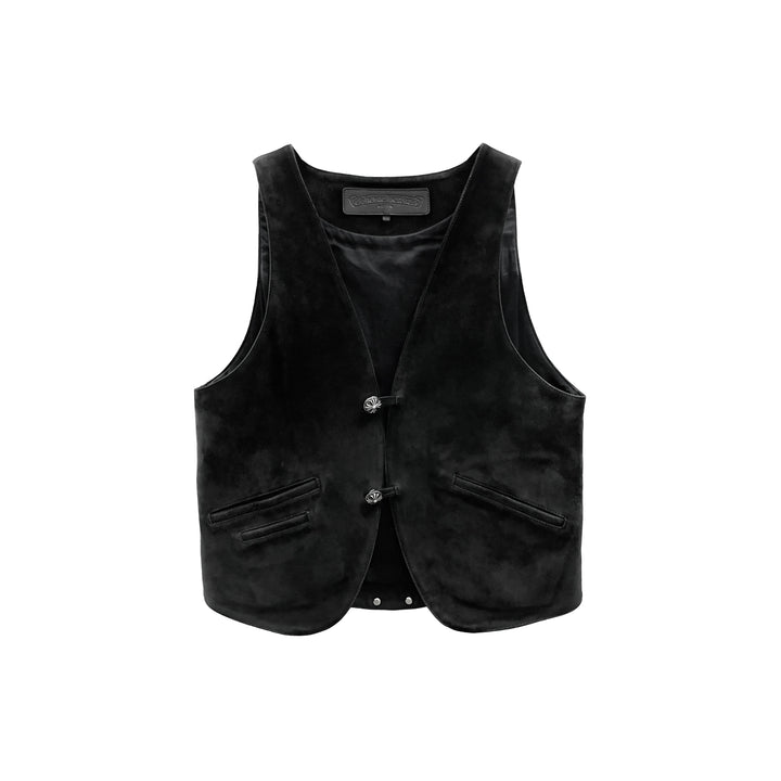 Chrome Hearts Suede Black Vest