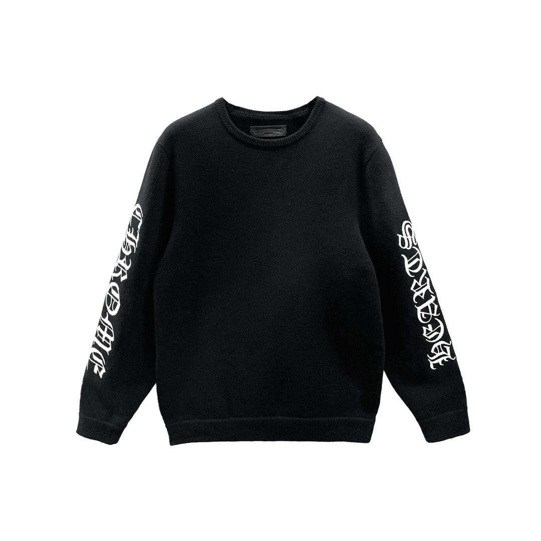 Chrome Hearts Embroidered Black Cashmere Sweater