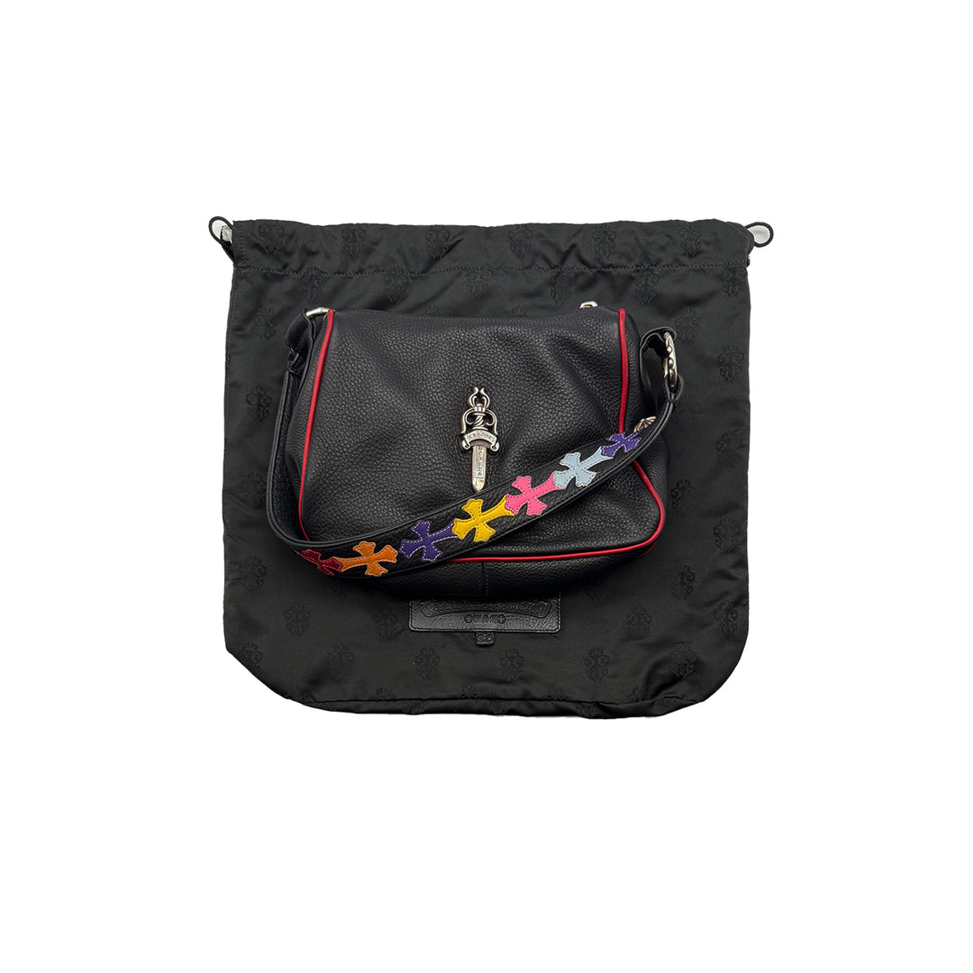 Chrome Hearts Dagger Multicolor Cross Patch Leather Black Chicken Nugget Bag