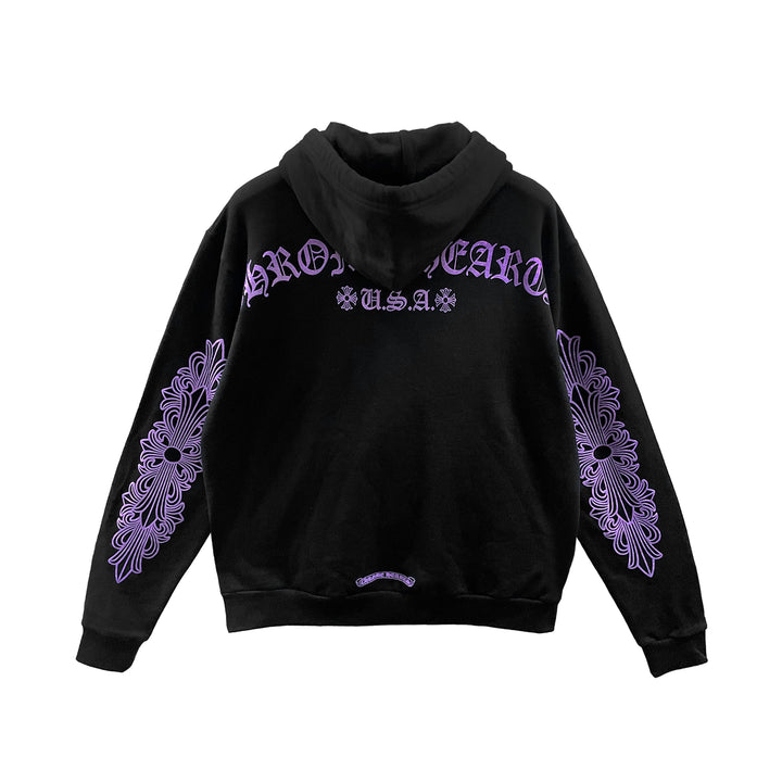 Chrome Hearts F&F Purple Glitter Pullover Hoodie