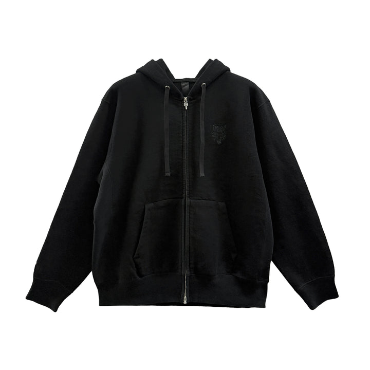 Chrome Hearts Dagger Script Embroidered Cashmere Zip Up Hoodie