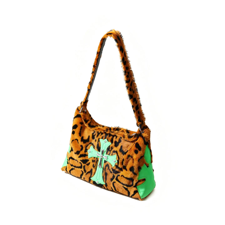 Chrome Hearts Green Cross Patch Leopard Lyon Bag