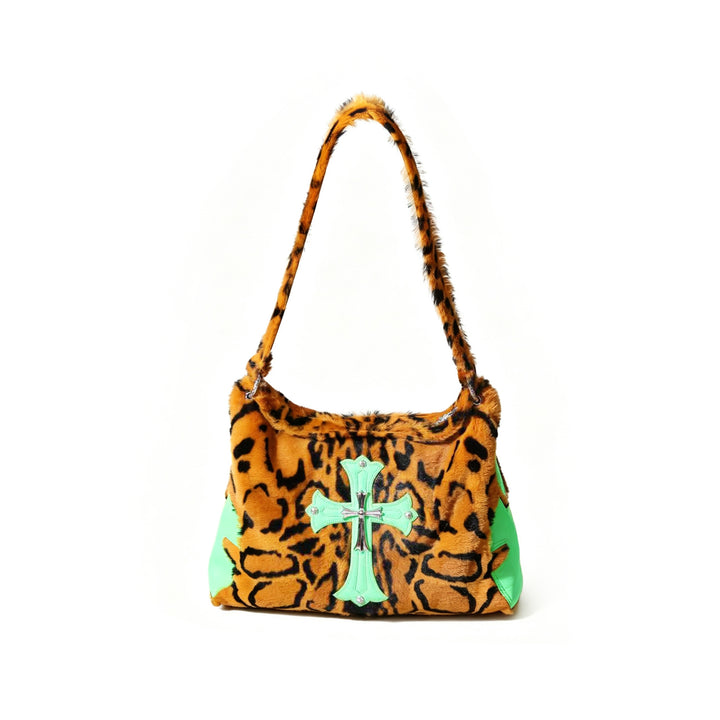 Chrome Hearts Green Cross Patch Leopard Lyon Bag