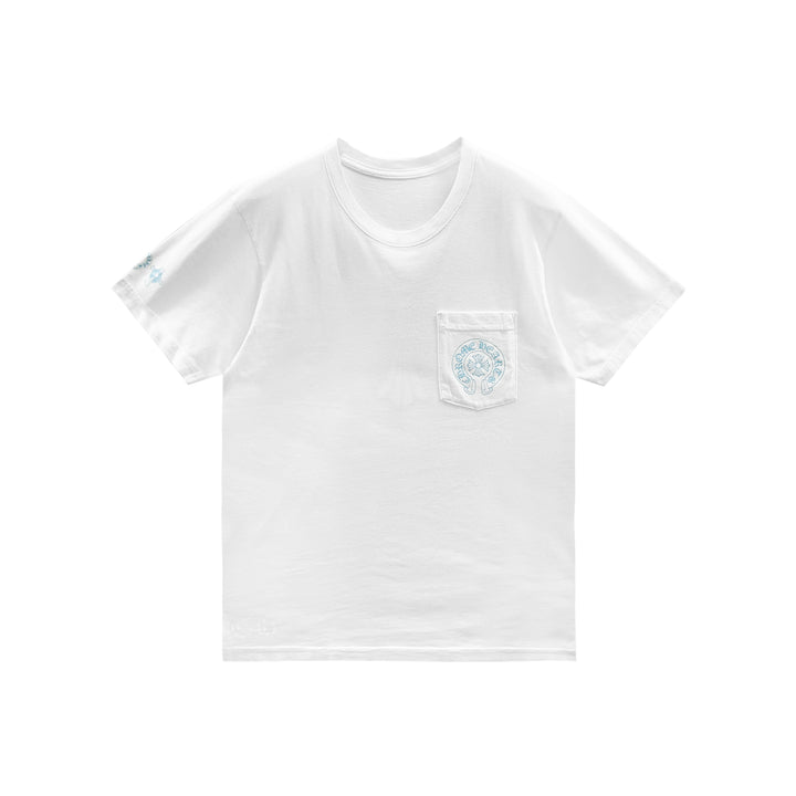Chrome Hearts Triple Cross Logo White Short Sleeve Tee