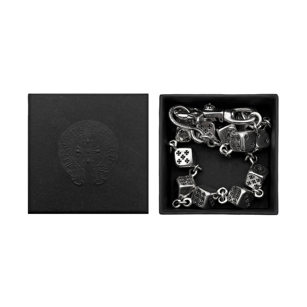 Chrome Hearts Silver Dice 1 Clip Wallet Chain