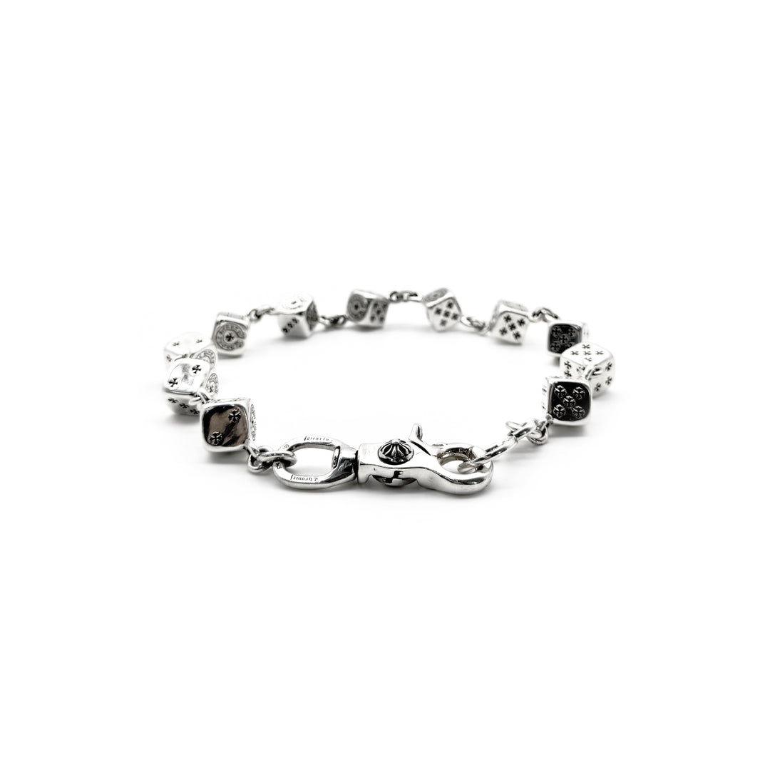 Chrome Hearts Silver Dice 1 Clip Wallet Chain