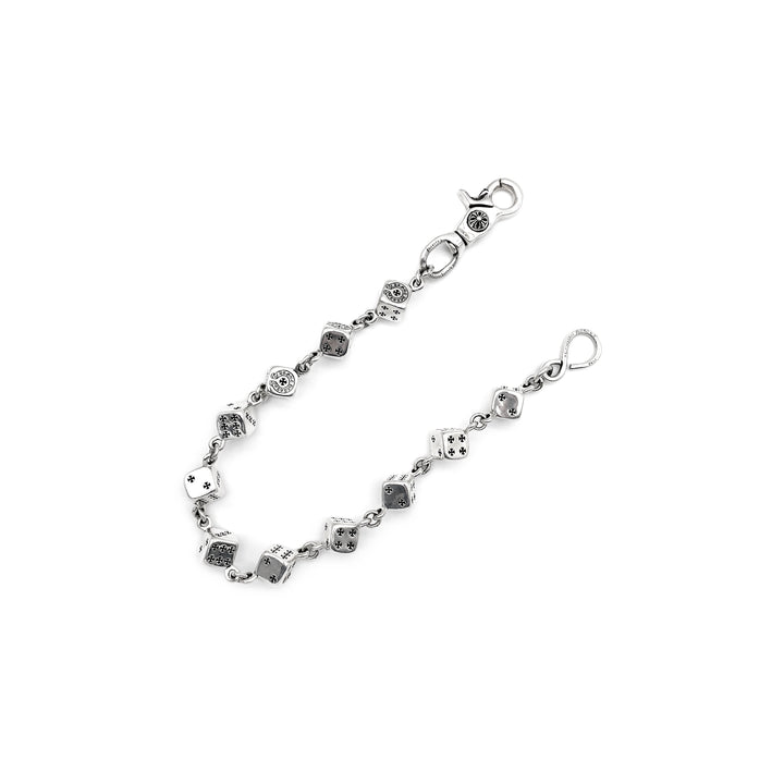 Chrome Hearts Silver Dice 1 Clip Wallet Chain