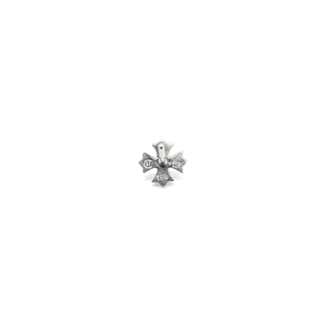 Chrome Hearts 18K White Gold Emerald Cross Earring Stud